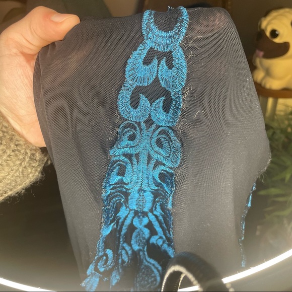 Seduction By Fredrick’s Of Hollywood Blue Black Lace - Picture 8 of 10